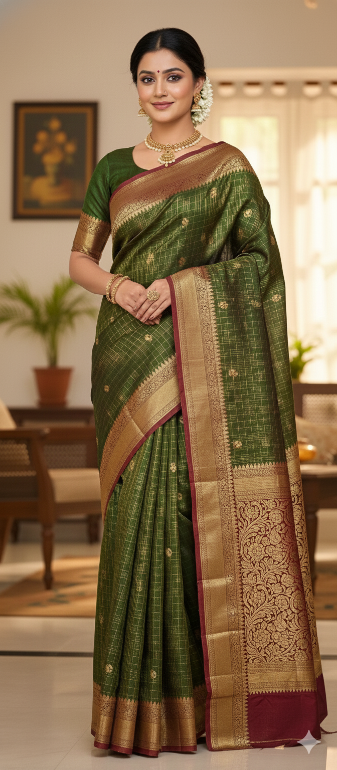 VINTAGE GREEN SAREE
